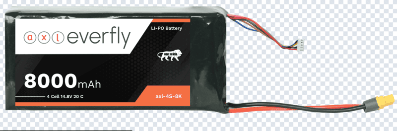 axl everfly 8000mAh 4S LiPo drone battery with XT60H connector axl everfly 8000mAh 4S LiPo drone battery with XT60H connector