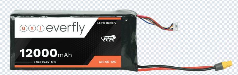 axl everfly 12000mAh 6S LiPo drone battery with XT90S anti-spark connector