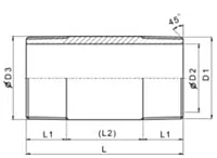 BARREL NIPPLE THREAD STANDARD NPT, BSPT, BSP
