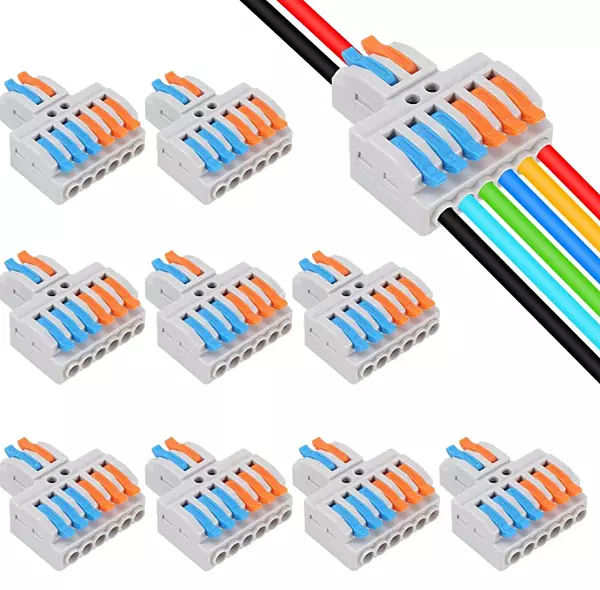 2 In 6 Out - Lever Nut Wire Connector (32A)