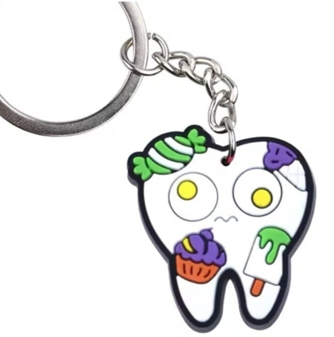 iDENTical Tooth Shape Keychain With Candy Design ZYR-3006-1
