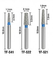 Mani Diamond Airotor Bur TF Series – Taper Flat End Diamond Burs Pack of 5