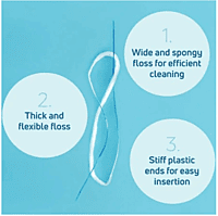 MyOra GlideEase Floss Pack of 1 – 50 Pcs Dental Floss for Braces & Bridges