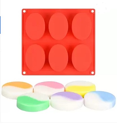 Silicon Mold Oval - 6 Cavity - 80-85g Silicon Mold Oval - 6 Cavity - 80-85g