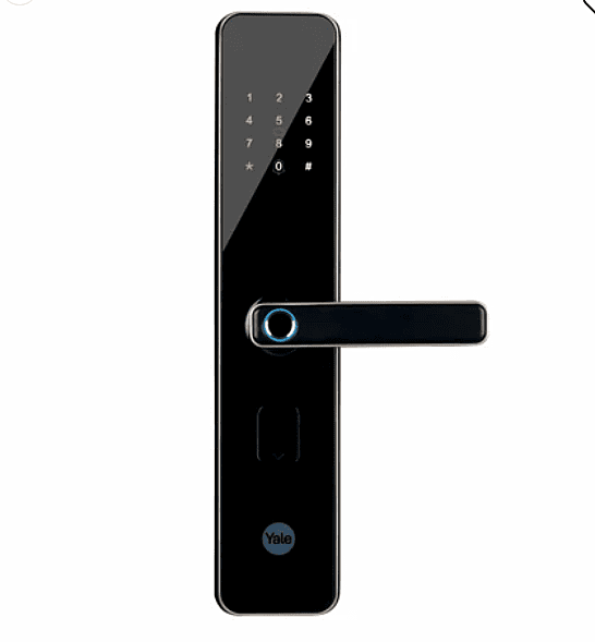 YDME 200 NxT Digital Door Lock with fingerprint, PIN, Manual Keys, RFID Card - Gold
