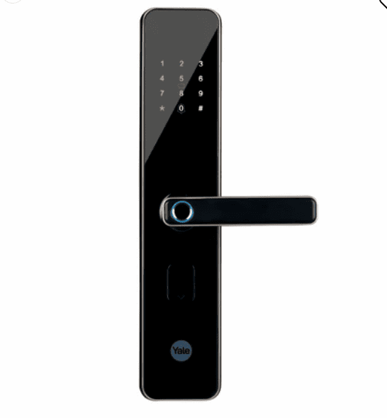 YDME 200 NxT Digital Door Lock with fingerprint, PIN, Manual Keys, RFID Card - Gold