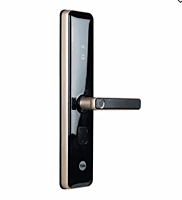 YDME 200 NxT Digital Door Lock with fingerprint, PIN, Manual Keys, RFID Card - Gold