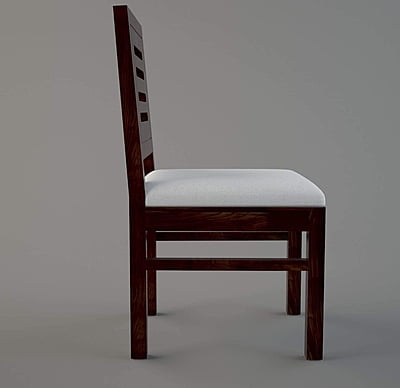 Sheesham Wood Wooden Dining Set 4 Seater | Dining Table with 4 Chairs | Dining Room Furniture | Gray Cushions | Natural Honey Finish