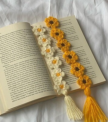 Crochet Flower Bookmark