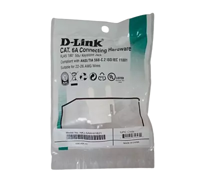 D-LINK KEYSTONE CAT6A WHITE NKJ-6AWHI1B121
