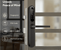 YYDAL Openable Lock Aluminium Profile Doors & Windows Digital Lock Suitable for Opening Door (Black)