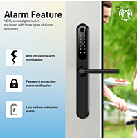 YYDAL Openable Lock Aluminium Profile Doors & Windows Digital Lock Suitable for Opening Door (Black)