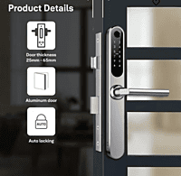 Yale YDAL-OD-SL Aluminium Profile Doors & Windows Digital Lock Suitable for Opening Door (Silver)