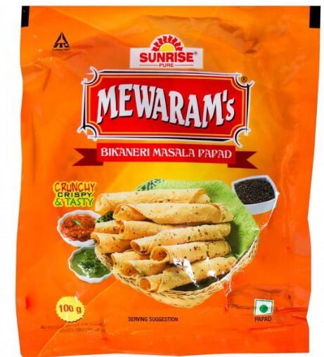 Sunrise Mewaram's Bikaneri Masala Papad, 100 grams Sunrise Mewaram's Bikaneri Masala Papad, 100 grams
