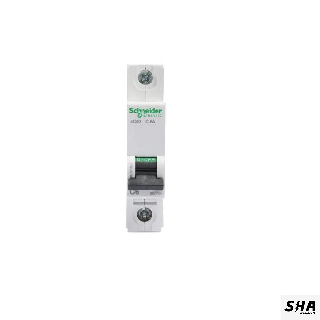 Schneider Electric MCB 6A Single Pole (1-Pole) 10kA C Curve (A9N1P06C) - Sha360