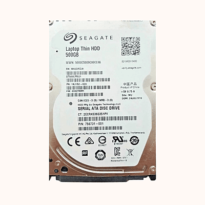Seagate 500GB SATA 2.5 Hard Disk Drive (1KJ152-070)