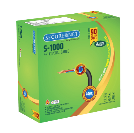 Secure Net 3 + 1 Coaxial Cable 90 METER-S-1000
