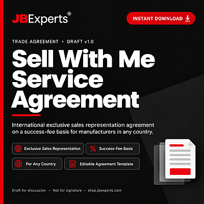 Sell With Me — Exclusive Export Sales Representation (Refundable Security Deposit)