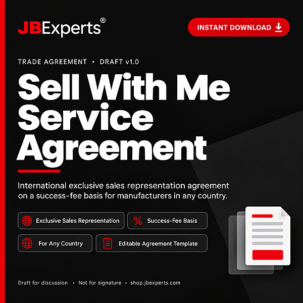 Sell With Me — Exclusive Export Sales Representation (Refundable Security Deposit) Sell With Me — Exclusive Export Sales Representation (Refundable Security Deposit)