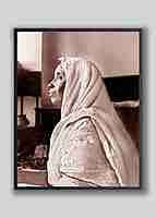 Holy Mother Sri Sarada Devi - Seated in Meditation - Side view Bust Photo