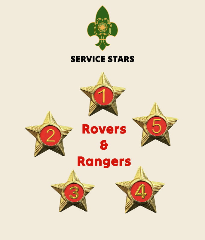 Rovers / Rangers Service Stars Pins - 1 Year