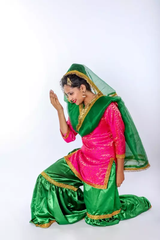 Sharara Dance Fancy Dress Costume For Girls