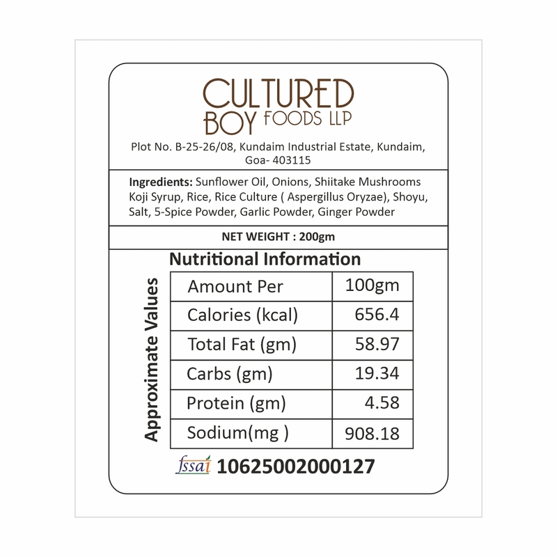 Shiitake Chilli Crisp – Earthy, Savory 200 Gms
