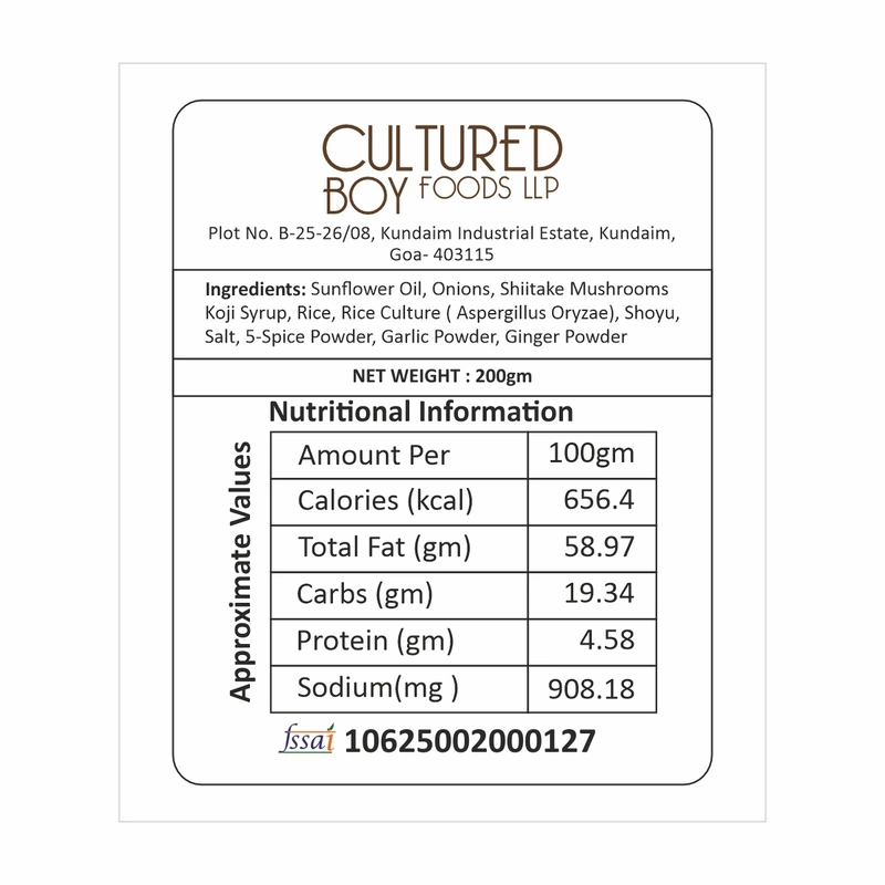 Shiitake Chilli Crisp – Earthy, Savory 200 Gms