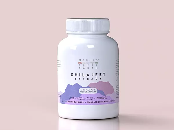 Shilajeet Extract Veg Capsules 60pcs - Madhya Earth