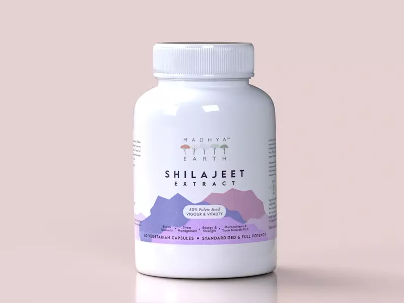 Shilajeet Extract Veg Capsules 60pcs - Madhya Earth