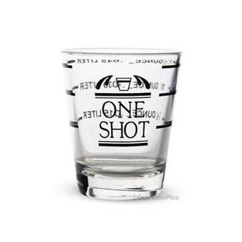 Espresso SHOT GLASSES with markings