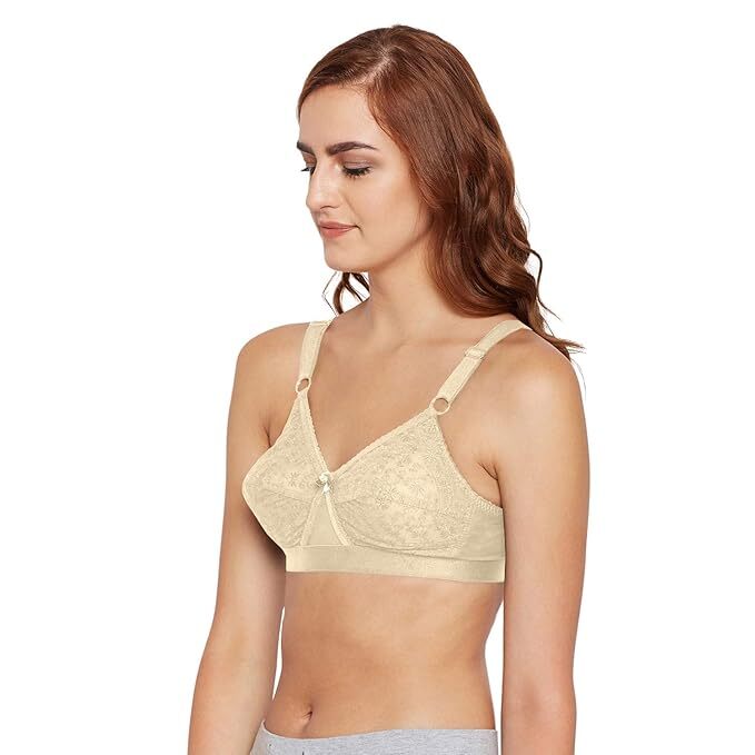 BODYCARE Women's Cotton Non-Wired Regular Bra 36 D Skin