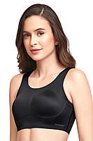 AMANTE Skins Solid Non Padded Non-Wired Scoop Neck Cami Bra 83301 BLACK S