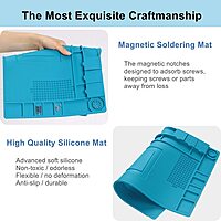 Heat Insulation Silicone Repair Mat | 500°C Heat Resistant Soldering Mat | Anti-Static, Magnetic Workstation for Phone, Laptop & PCB Repair Heat Insulation Silicone Repair Mat | 500°C Heat Resistant Soldering Mat | Anti-Static, Magnetic Workstation for Phone, Laptop & PCB Repair