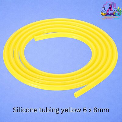 Silicone tubing yellow 6 x 8mm
