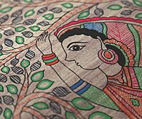 Ghicha Silk Handloom Tussar Madhubani with BP Ghicha Silk Handloom Tussar Madhubani with BP