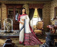 Sindoori Ikkat Tussar