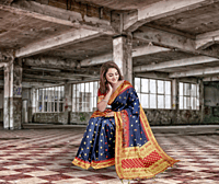 Samudrika Blue Kashmiri Silk Samudrika Blue Kashmiri Silk