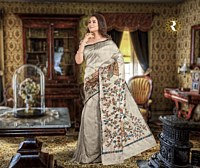 Kantha Stitch Ghicha Silk Tussar