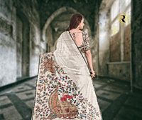 Kantha Stitch Ghicha Silk Tussar