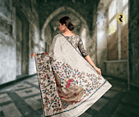 Kantha Stitch Ghicha Silk Tussar