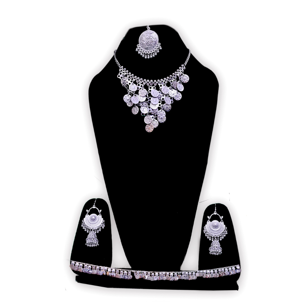 Silver Jewlery Set For Folk Dance Silver Jewlery Set For Folk Dance