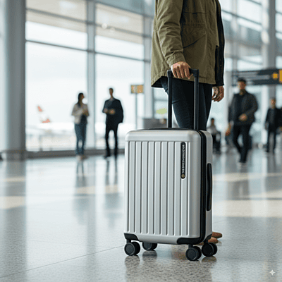 Silver Line | 55cm Cabin Spinner Trolley Bag – Silver