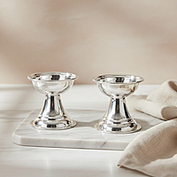 Silver Kerala Diya Set