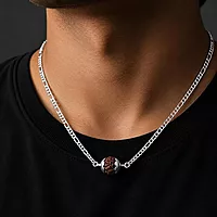 Silver Chain with Rudraksha Pendent