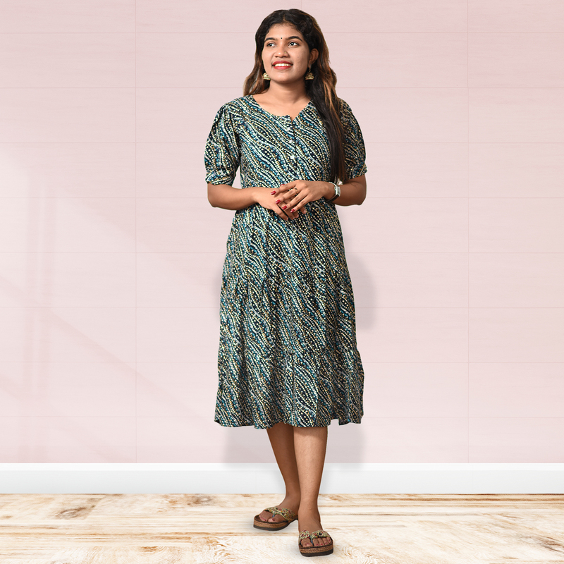 Sonaly-Bright Red with white patterns