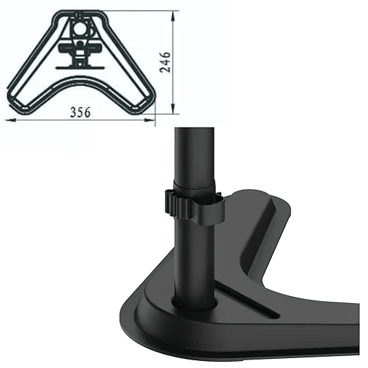 Single Monitor Stand LED Screen Height Adjustable Arm Mount with Stable Leg Base