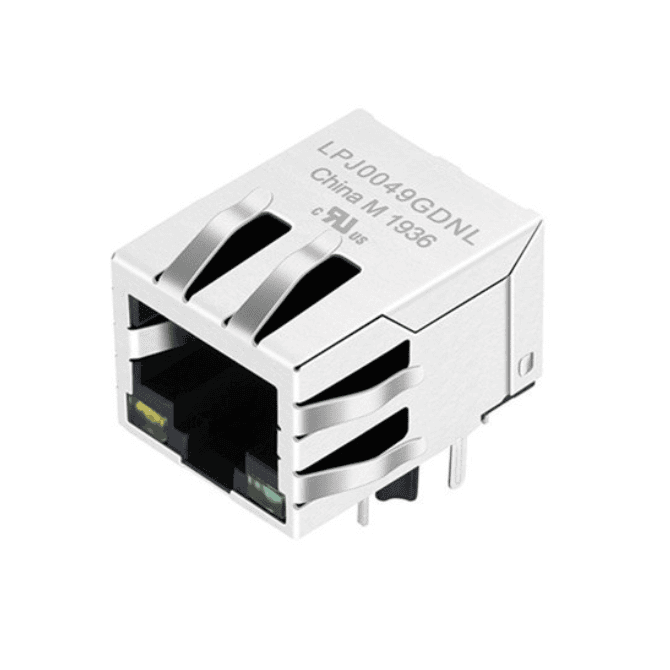 Single Port RJ45 Ethernet Connectors with Rectifier Bridge, 10/100 Base-T Integrated Magnetics - LPJ0049GDNL