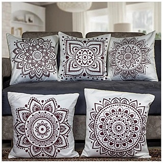 SingleTone Digital Printed Cushion Cover Set of 5