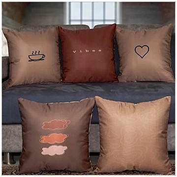 SingleTone Digital Printed Cushion Cover Set of 5
